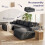 Levede Flexible Modular Sofa Cozy Memory Foam Corduroy Corner Convertible Couch 6