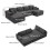 Levede Flexible Modular Sofa Cozy Memory Foam Corduroy Corner Convertible Couch 8