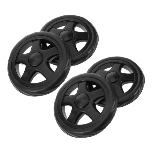 4 Pack Shopping Cart Replacement Wheels Durable Plastic Rolling Cart Wheels for Easy