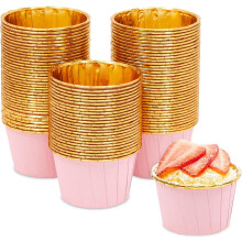 50-pak guldfolie cupcakeforme 3,5 oz