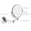 8 Inch Gold Brass Lighted Wall Mounted Makeup Mirror 5X Magnification Foldable Double Sided With Switch 2