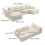 Levede Modular Sectional Sofa Bed 3 Seater U Shaped Convertible Soft Boneless 8