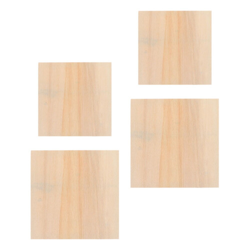 4-Pack Unfinished Wooden DIY Photo Frames