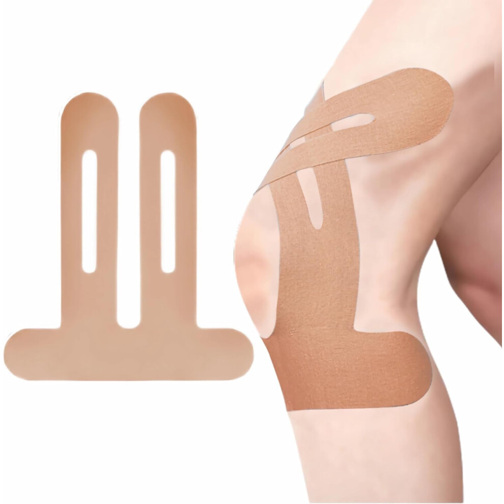 Beige Precut Kinesiology Tape For Knee Support Waterproof Breathable Sports Tape Sensitive Skin