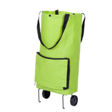 Folding Shopping Cart 15kg Capacity Durable Oxford Fabric Portable Grocery Trolley Tugboat Style