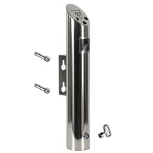 Lockable Wall Mounted Metal Ashtray Outdoor Weatherproof Smokeless Patio Design Easy to Clean
