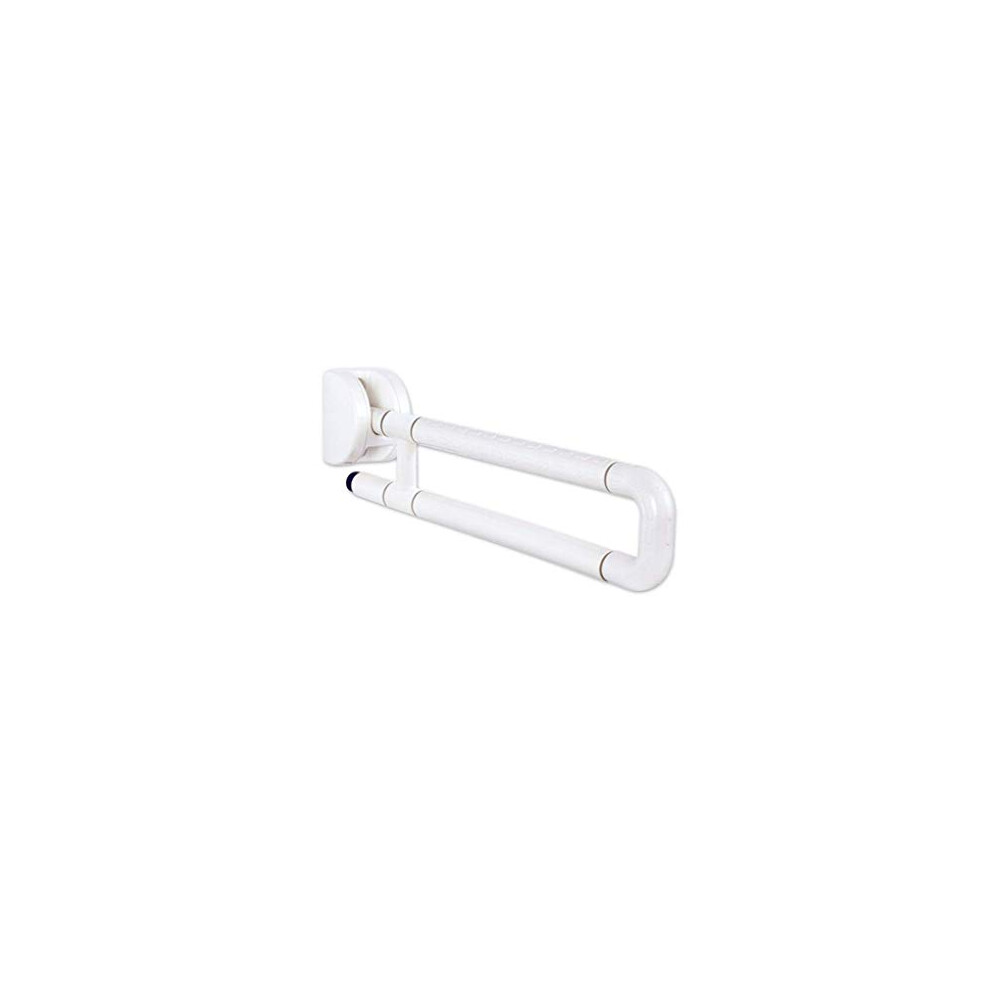 60cm Foldable Bathroom Grab Bar with Armrests, Wall Mounted Toilet Safety Rail for Elderly Disabled Support