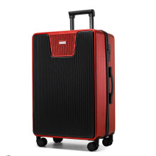 20Inch Carry On Suitcase, Expandable Large Capacity Travel Luggage with WetDry Separation and Smooth Wheels, Red