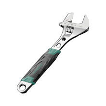 Versatile Double Function Steel Wrench with Rubber-8 inches