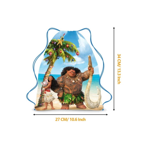 Sacchetti regalo con coulisse di Moana per bambini, 10 pezzi 2