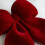 Red Velvet Christmas Bow Ornament Oversized 5