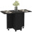 Homcom HOMCOM Folding Dining Table for 4-6 Drop Leaf Table on Wheels Black 5
