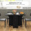 Homcom HOMCOM Folding Dining Table for 4-6 Drop Leaf Table on Wheels Black 7