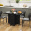 Homcom HOMCOM Folding Dining Table for 4-6 Drop Leaf Table on Wheels Black 9