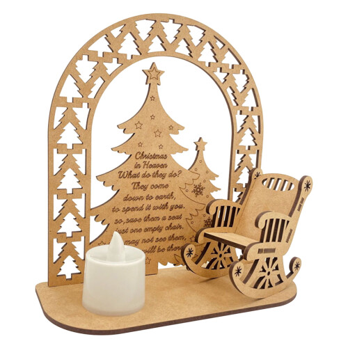 Lumânare de Crăciun din lemn decorată 1