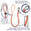 Heavy Duty Retractable Tool Lanyard with Locking Carabiner, Adjustable Bungee Tether, 17lb Limit, 3 Pack 2