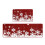 Red Christmas Kitchen Runner Rug Set 2 Pieces 2