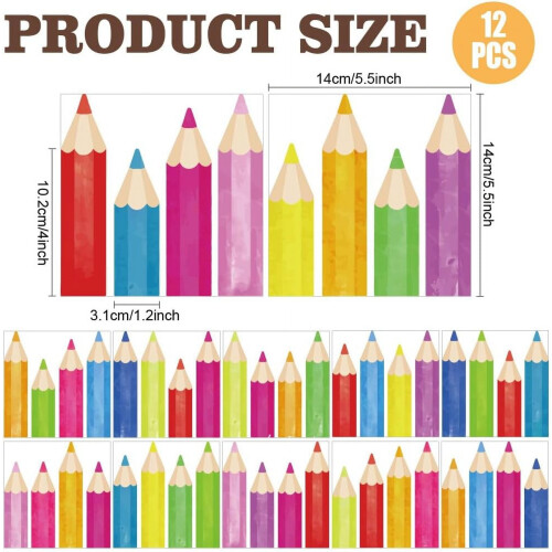 Watercolour Pencil Rub-On Transfers 12 Sheets 140mm 1
