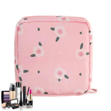 Period Pouch Waterproof Oxford Small Sanitary Pad Bag with Zipper Discreet Travel Storage for Women