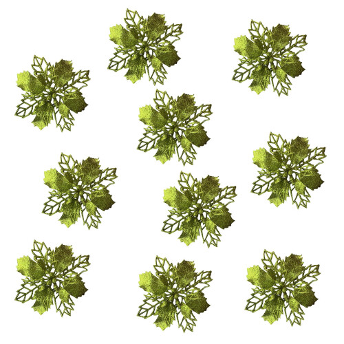 Gullglitter, hule juleblomster, 10-pakning 1