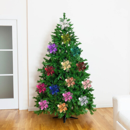 Gullglitter, hule juleblomster, 10-pakning 2