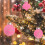 Ensemble de 12 décorations de sapin de Noël en velours floqué 5