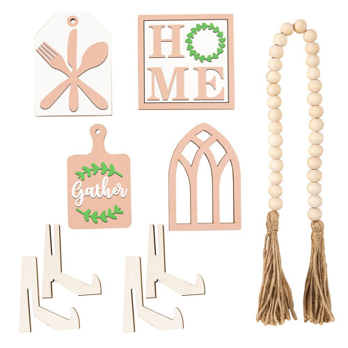 Rustikk trebrettdekorasjonssett – Home Sweet Home 1
