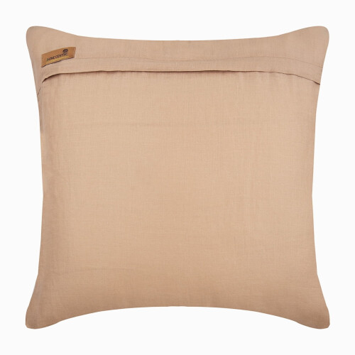 Fronha Euro Sham 26x26 polegadas, em linho bege, com estampa de ouriços-do-mar e pérolas, estilo praiano - Compatível com travesseiros de 65x65cm 2