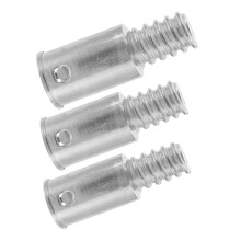 3pcs Broom Handle Adapter Set, Aluminum Threaded Tip Connectors for Easy Tool Conversion