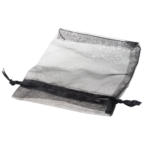 Μαύρες Θήκες Κοσμημάτων από Οργάντζα 9cm x 12cm (100 τεμάχια) 2