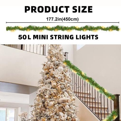LED Christmas String Lights Outdoor 4.5M Warm White 2