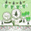 Christmas party tableware set disposable paper dishes cups 5