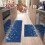 Viflosae Christmas snowflake kitchen mat non-slip blue black 5
