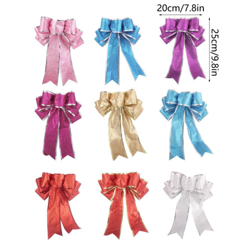 Christmas Hanging Ornaments Multicolor Shiny Glitter Pink 2