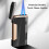 Torch Lighter Double Jet Flame Refillable Butane Windproof Lighter with Fuel Window Silver Gift for Men 2