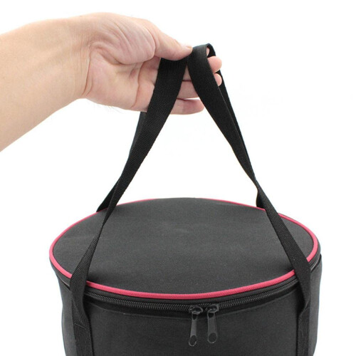 Portable Dinnerware Case with Padded Shock Protection, Double Zipper Picnic Tableware Storage Bag 1