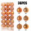 Orange Christmas Ornaments Set Plastic Ball 36PCS 2