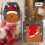 Ensemble housse de siège de toilette et tapis de Noël 2 pièces 5