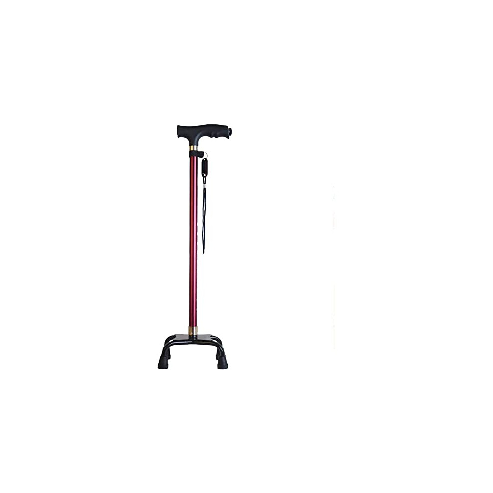 Light Adjustable Folding Walking Cane With Led And Fourfoot Stable Base For Seniors And Elderly Mobility