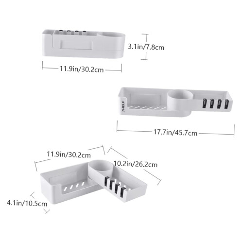 Bathroom Wall Shelf Shower Storage Rack with SpaceSaving Design and MoistureResistant Construction 1
