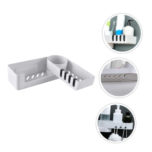 Bathroom Wall Shelf Shower Storage Rack with SpaceSaving Design and MoistureResistant Construction 2
