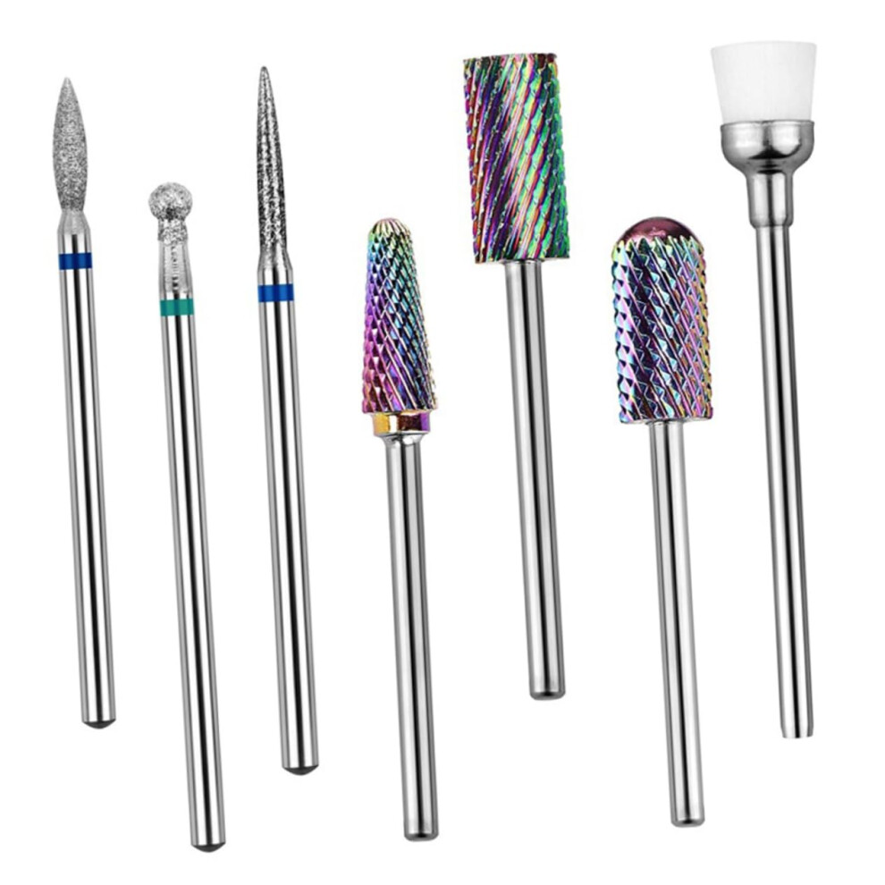 Tungsten Carbide Nail Drill Bits Set for Precise Shaping and Polishing, Low Dust, Easy Use