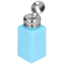 200ml AntiStatic Alcohol Dispenser Bottle with Sealed Stainless Lid, Press Down Acetone Pump for Nail Salon and Lab Use