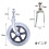 8 Inch Solid Wheelchair Front Caster Wheels with Fork and Bearing, Easy Installation Gray Rollator Replacement Parts 2pcs 2