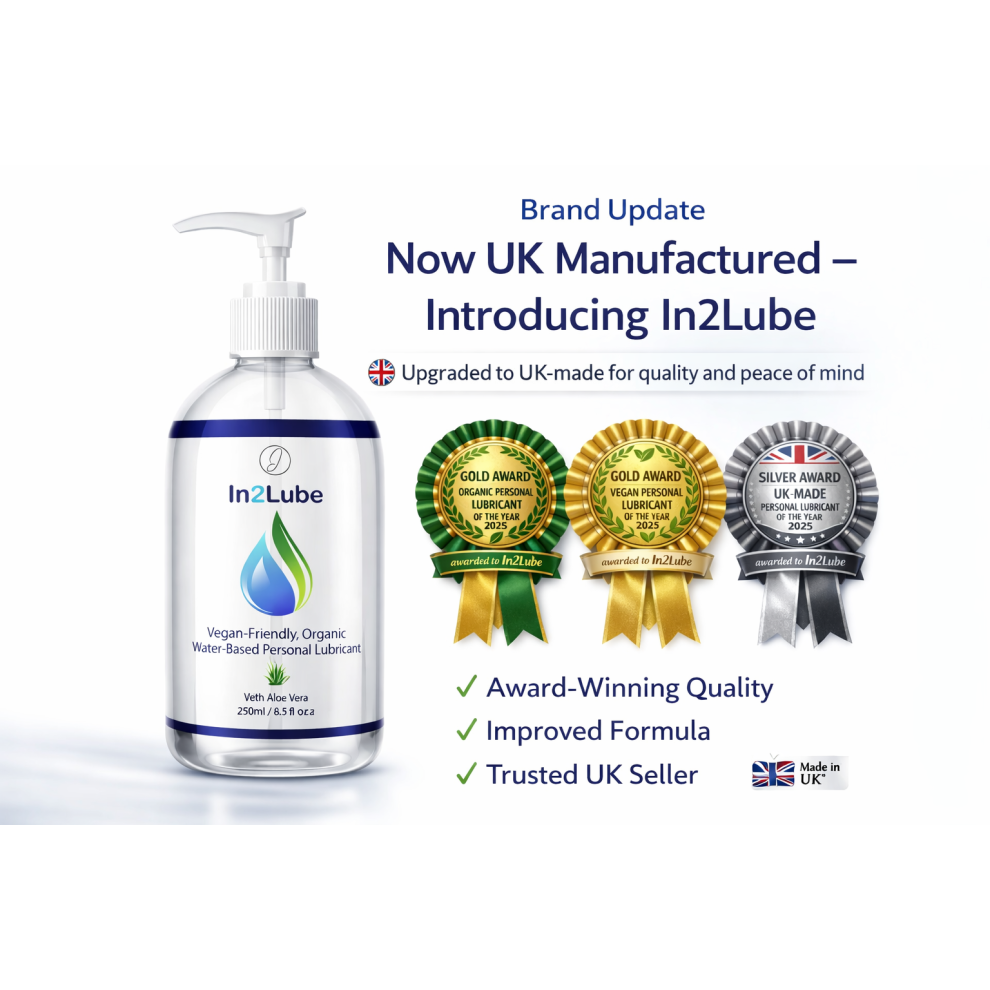 In2lube 250Ml Water Based Lubricant Personal Intimate Lube Vegan