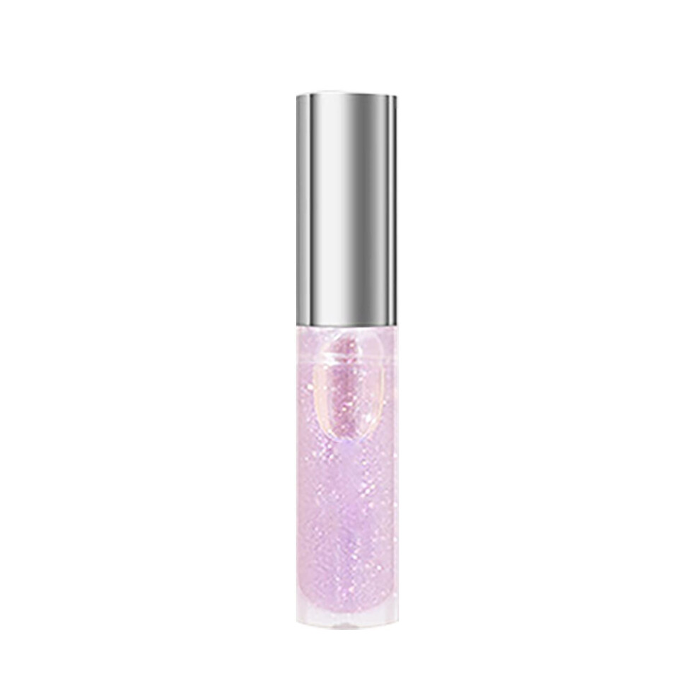 Glitter Lip Gloss with Donut Scent, LongLasting Moisturizing Lip Oil, NonSticky Shimmer Finish 3ml