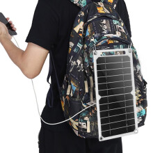 6W5V USB Solar Panel Folding Power Bank Outdoor Camping Hiking Phone Charger