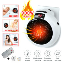 Portable Electric Ceramic Space Heater Fan Wall Outlet Warmer For Office/Home