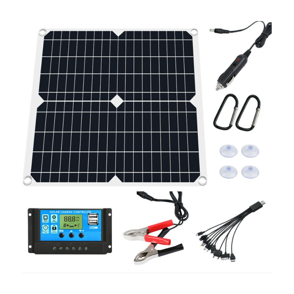 (Solar Panel Set + Controller 100A) Enw Solar Panel Kit 100A 12V Battery Charger With Controller Caravan Boat 320997855408