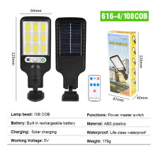 (616-4) LED Solar Light Motion Sensor 3 Modes Flood Lamp Outdoor Street Wall Yard Garden